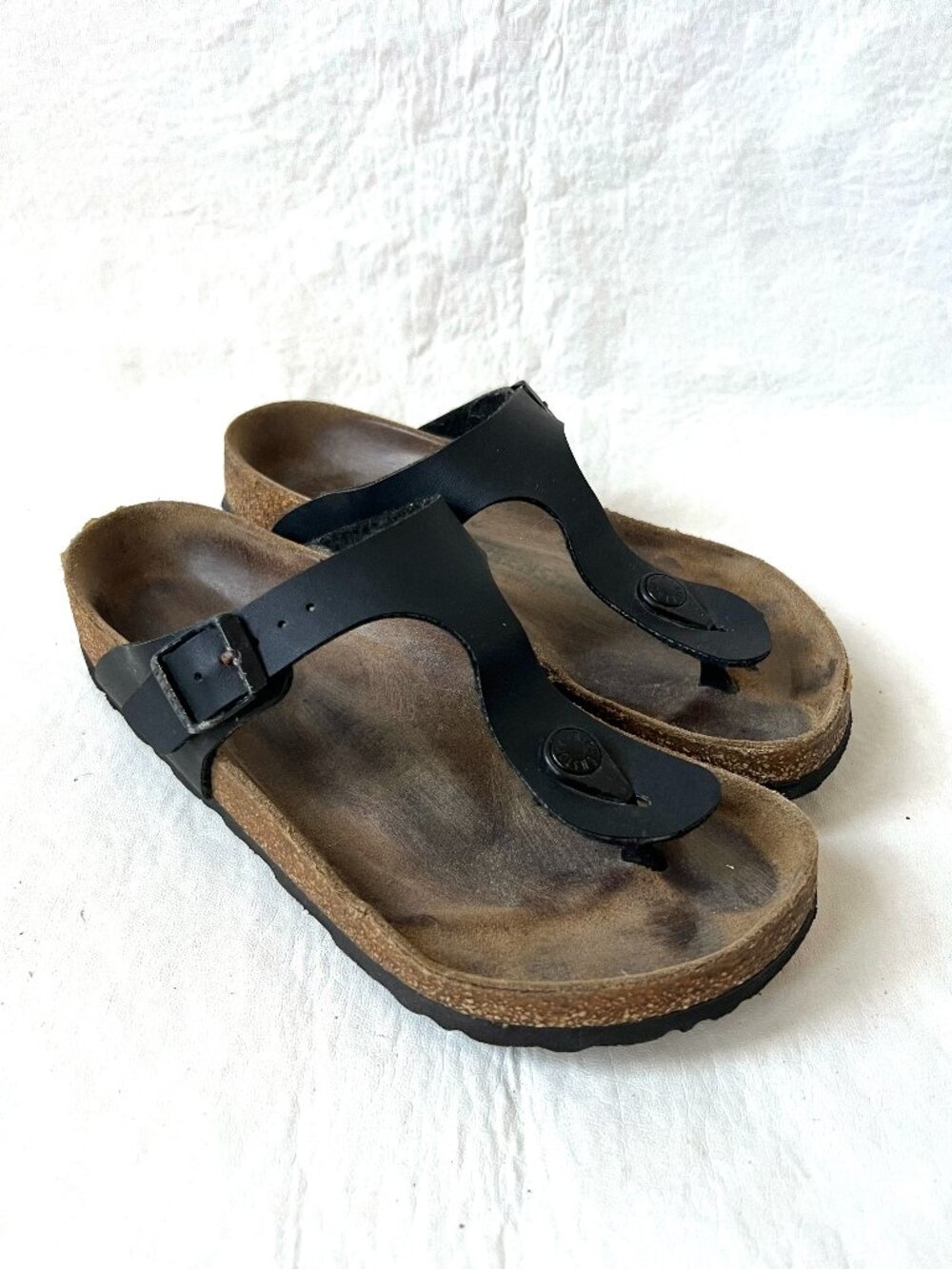 Birkenstock sandals Gizeh black birko flor EU 36 US womens 5.5 faux leather